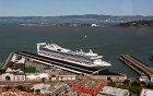 Pier 25 and the Crown Princess Crusise Ship - 2119  San Francisco Pier 25 from Coit Tower - Aspect Ratio 1:1.6